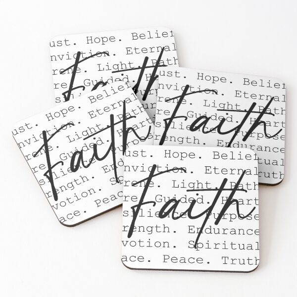 Item preview, Faith Hope Love Believe Trust Christian Typography Faith Words designed and sold by Daughter of a King Designs.