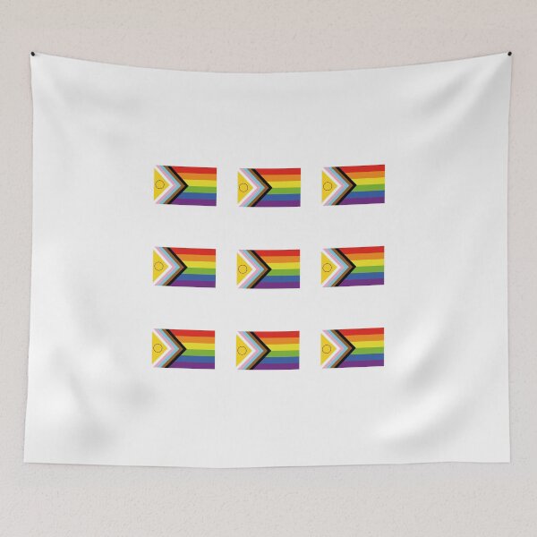 Item preview, Intersex Inclusive Pride Progress Pride Flag Sticker Pack designed and sold by Inspirationmotivation.