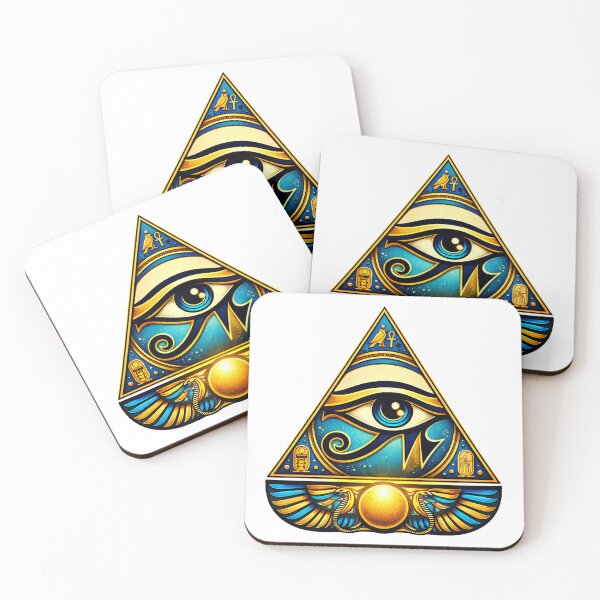 Item preview, Sacred Eye of Horus: Ancient Egyptian Pyramid Talisman Art | Ancient Egypt Art designed and sold by GulfSignature.