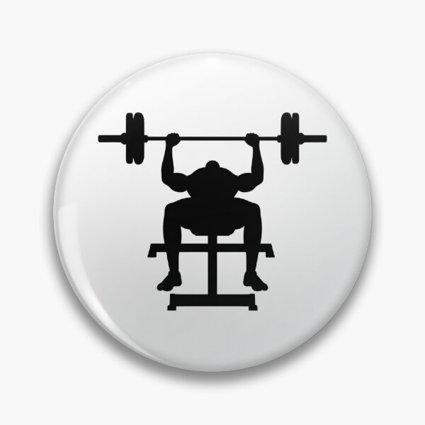 Item preview, Bench Press Silhouette Weightlifting Gym Fitness Design designed and sold by Katzpy.