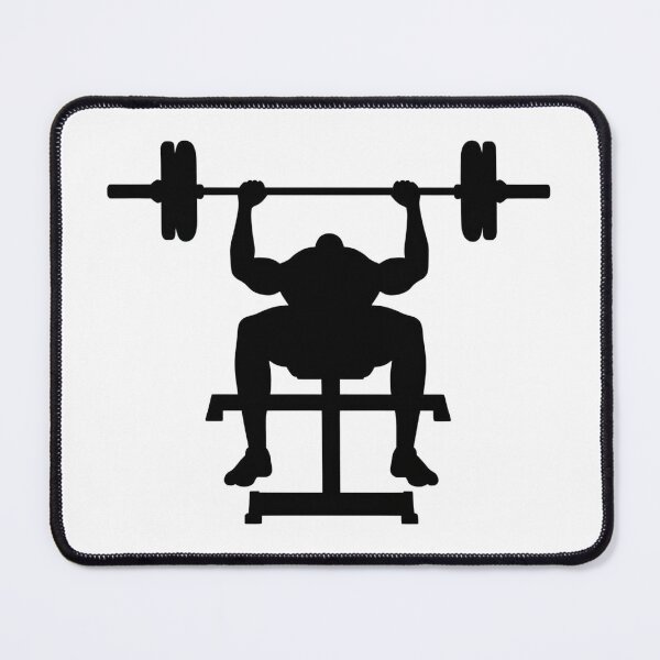 Item preview, Bench Press Silhouette Weightlifting Gym Fitness Design designed and sold by Katzpy.