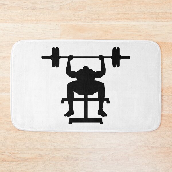 Item preview, Bench Press Silhouette Weightlifting Gym Fitness Design designed and sold by Katzpy.
