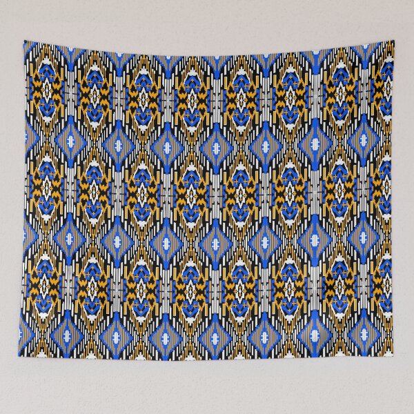 Item preview, A traditional  design in white, blue and yellow  designed and sold by Sukjai@Design.