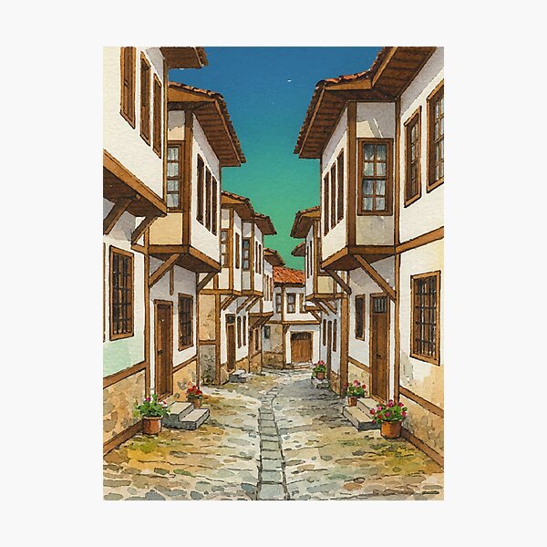 Item preview, Safranbolu Street - Ottoman Wooden Houses designed and sold by TheDesignDen21.