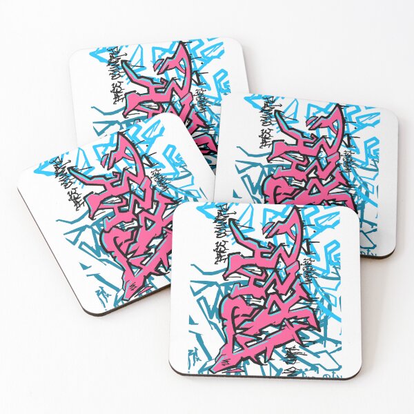 Item preview, Wildstyle Urban Cipher – Abstract Monochrome Graffiti Art pink designed and sold by VitalusDesignArtV.