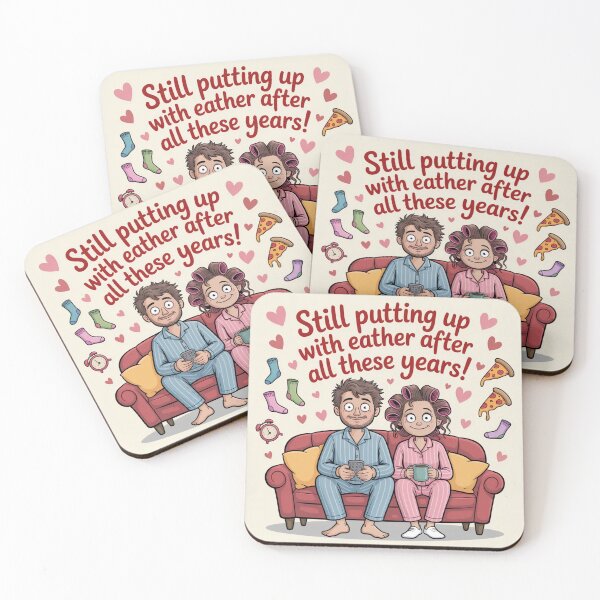 Item preview, Still Putting Up With Each Other After All These Years – Funny Anniversary Couple designed and sold by Midnight Veil Designs.