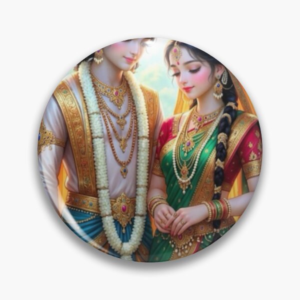Item preview, Hindu Gods Radha and Krishna  designed and sold by AngeliqueArt.