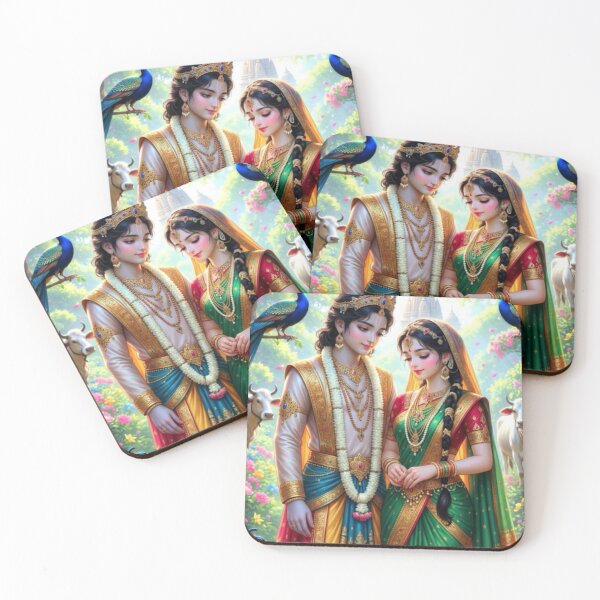 Item preview, Hindu Gods Radha and Krishna  designed and sold by AngeliqueArt.