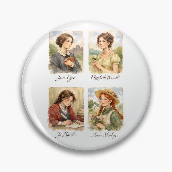 Item preview, Jane Eyre, Elizabeth Bennet, Jo March, Anne Shirley designed and sold by The Painted Topaz.