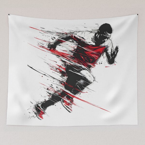 Item preview, Marathon runner art designed and sold by Retro Whimsy.
