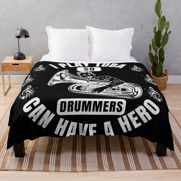 Item preview, I Play Tuba So Drummers Can Have a Hero – Funny Tuba Player & Band Musician Quote Tee & Gifts designed and sold by Teetreasure2.