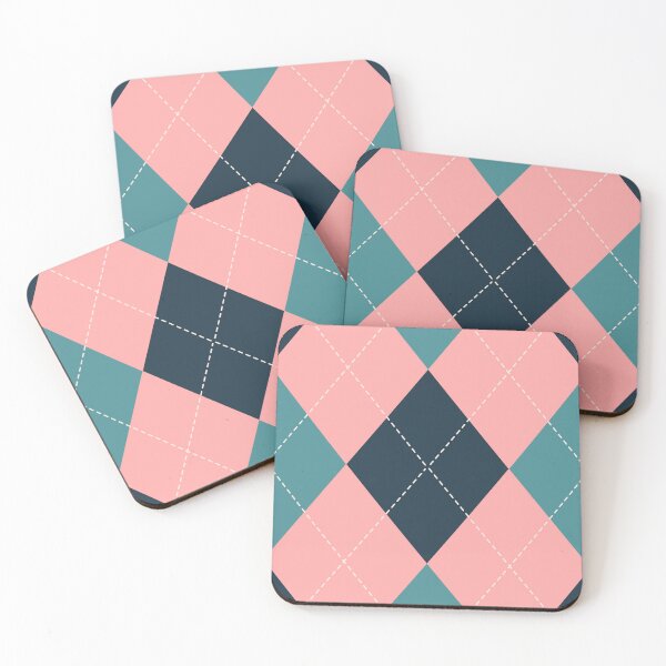 Item preview, Pink and navy argyle pattern, socks designed and sold by Ilikeiwantilove.