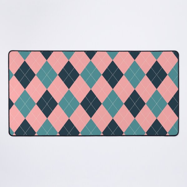 Item preview, Pink and navy argyle pattern, socks designed and sold by Ilikeiwantilove.