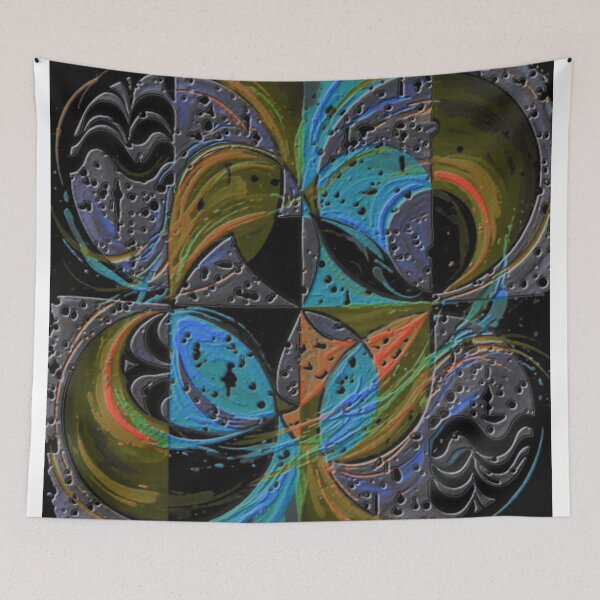 Item preview, zodiac energy dark wheel colorful geometric abstract design designed and sold by SmashingDeals.