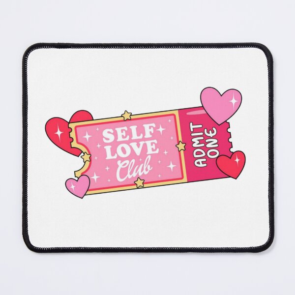 Item preview, Self Love Club Pink Admit One - Pink Cute Aesthetic Hearts Ticket designed and sold by JinxyArtistry.
