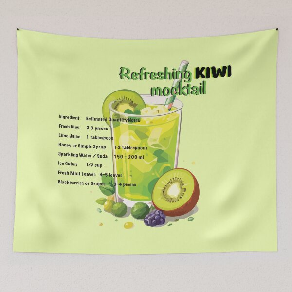 Item preview, Vibrant Kiwi Summer Mocktail Aesthetic designed and sold by CrazySweets.