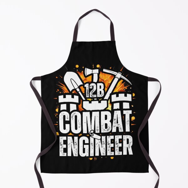 Item preview, 12B Combat Engineer – Explosive Army MOS Design with Castle Top & Tools for Soldiers, Veterans & Military Families Distressed White Font designed and sold by GFamilyC.