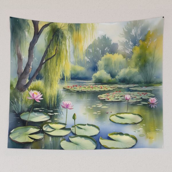 Item preview, Water lilies and weeping willows designed and sold by Kraftbaum.