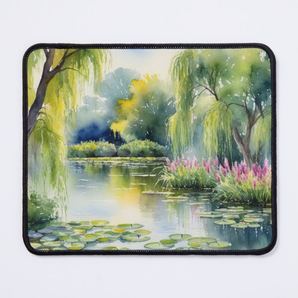 Item preview, Weeping willows by the water lily pond designed and sold by Kraftbaum.