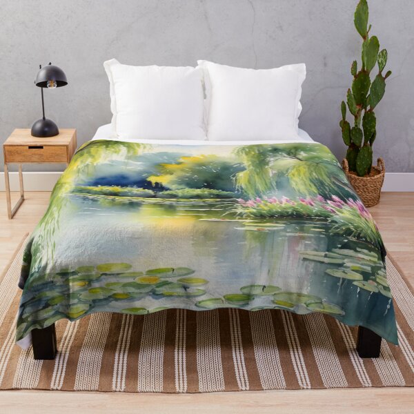 Item preview, Weeping willows by the water lily pond designed and sold by Kraftbaum.