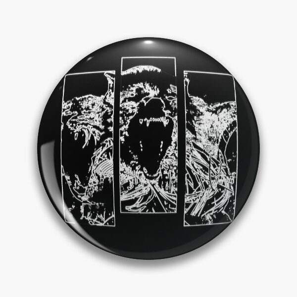 Item preview, Monochromatic Abstract Gothic Design: Cat, Wolf, and Lion designed and sold by Bisteso.