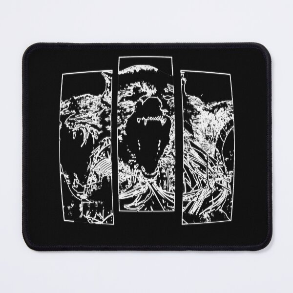 Item preview, Monochromatic Abstract Gothic Design: Cat, Wolf, and Lion designed and sold by Bisteso.