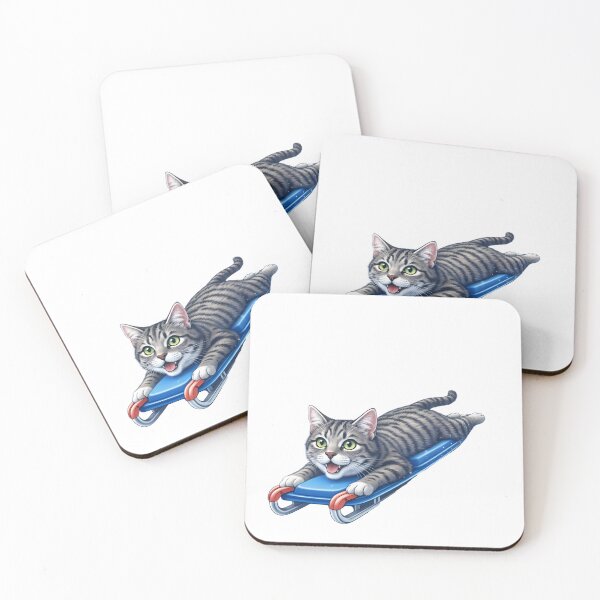 Item preview, Skeleton Luge Cat designed and sold by Classiccustoms.