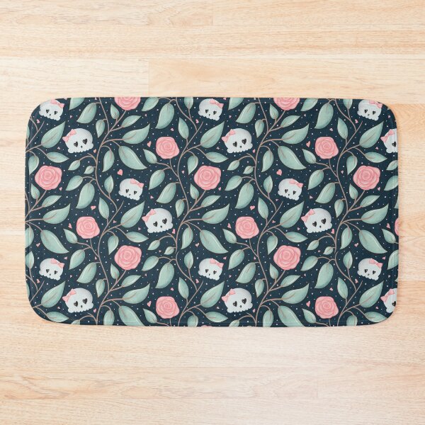 Item preview, Cute Gothic Skull & Rose Pattern – Romantic Floral Goth Design | Hand Drawn Pastel Skull Illustration designed and sold by Ilikeiwantilove.