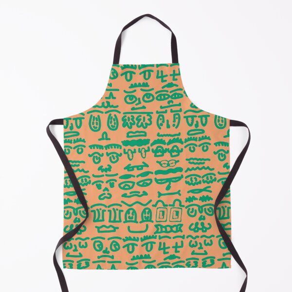 Item preview, Abstract Doodle Faces Pattern – Modern Tribal Folk Art Surface Design designed and sold by felipemaldonadoart.