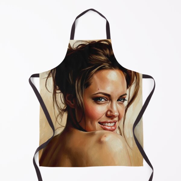 Item preview, Radiant Grace: Angelina Jolie Sunkissed Impasto Portrait designed and sold by Art's Diner.