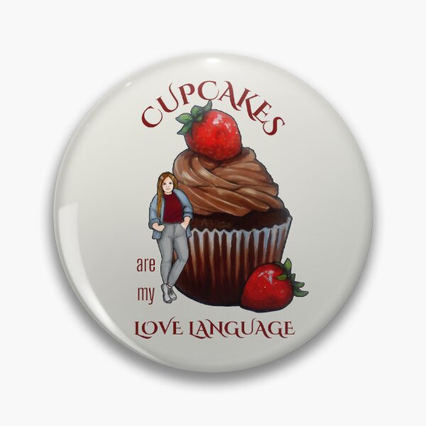 Artikelvorschau, Cupcakes Liebessprache, Großer Cupcake mit kleiner Frau, Schokolade entworfen und verkauft von JoyfulWhimsy.