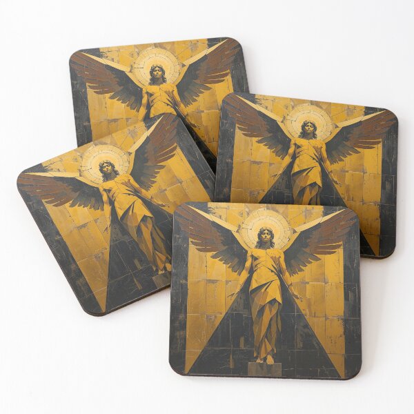 Item preview, Majestic Black and Gold Angel Statue designed and sold by HolySpaceVision.