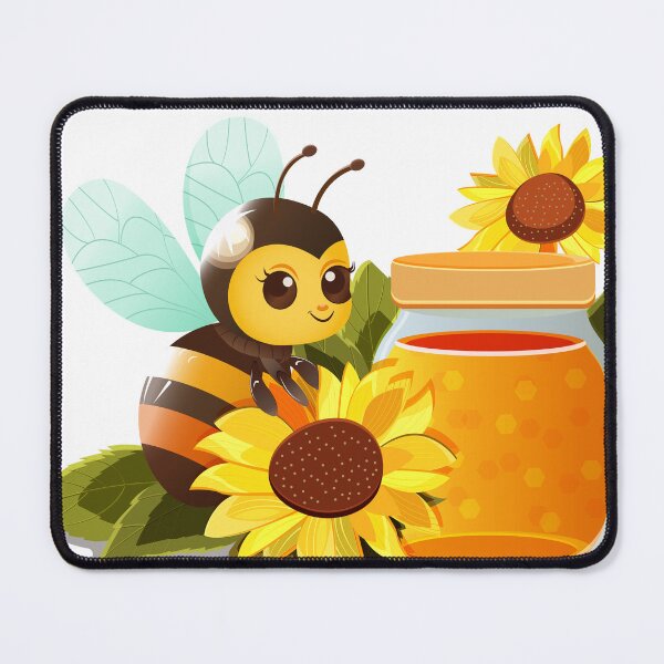 Item preview, Cute Bee and Sunflowers Illustration designed and sold by DesignbyAnnaM.