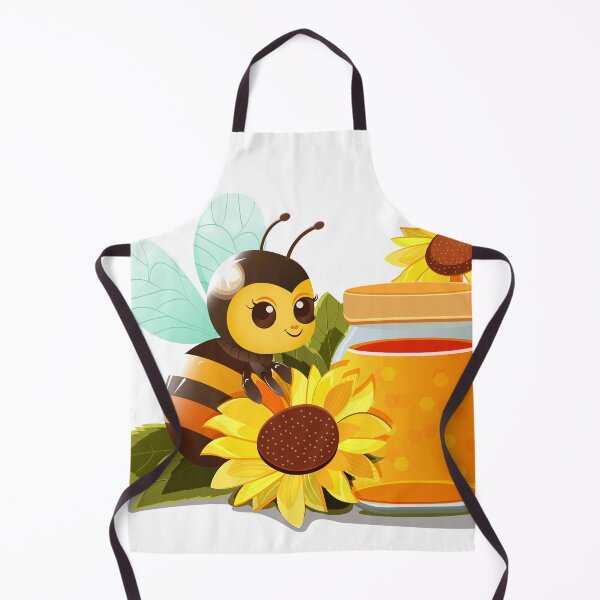 Item preview, Cute Bee and Sunflowers Illustration designed and sold by DesignbyAnnaM.