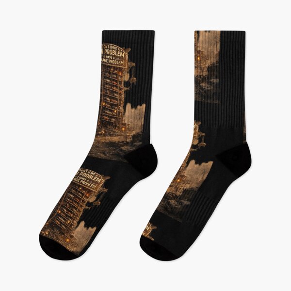 Item preview, I Don’t Have a Car Problem I Have a Storage Problem — Post-Apocalyptic Parking Tower designed and sold by VibeOffline Studio.
