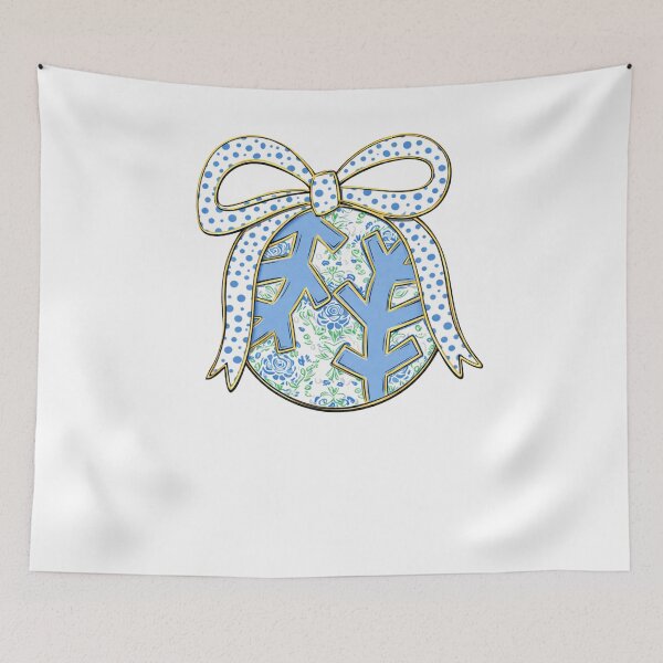 Item preview, Blue Floral Baseball Softball designed and sold by krystalRomanart.