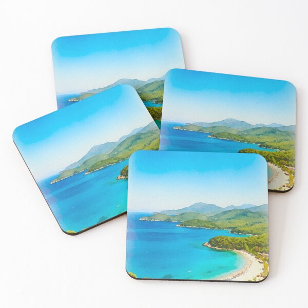 Item preview, Ölüdeniz Blue Lagoon - Vertical Aerial View designed and sold by TheDesignDen21.