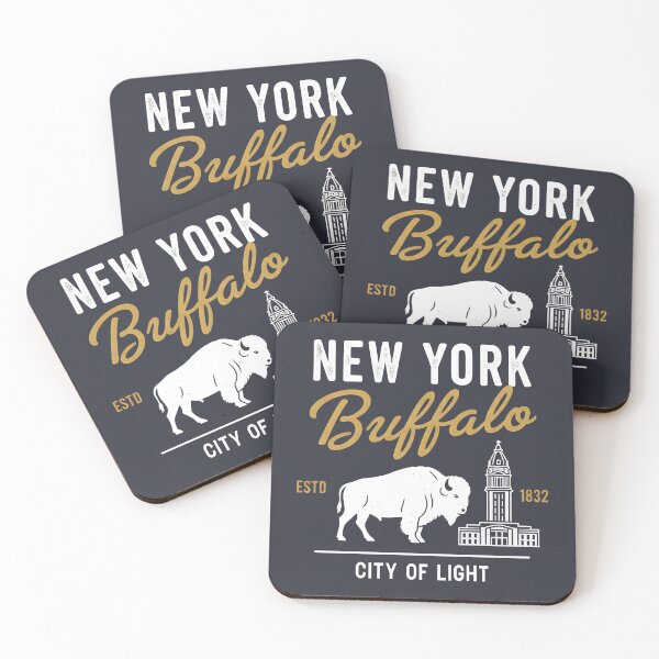 Item preview, Buffalo NY Retro Skyline Cityscape Landscape designed and sold by HowToCanadian.