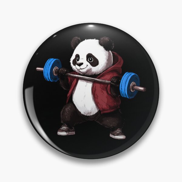 Item preview, Panda with barbell designed and sold by Soulskier.