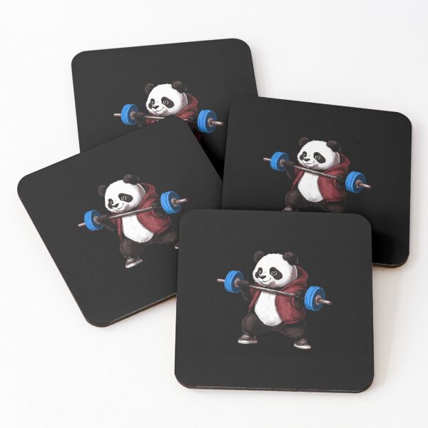 Item preview, Panda with barbell designed and sold by Soulskier.