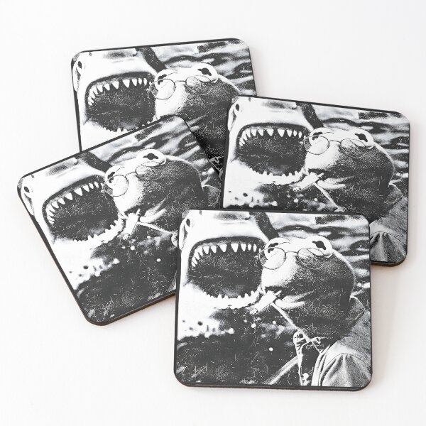Item preview, Vintage Frog Shark Dark Humor Classic T-Shirt – Retro Cinematic Ocean Parody Art designed and sold by STAATI.