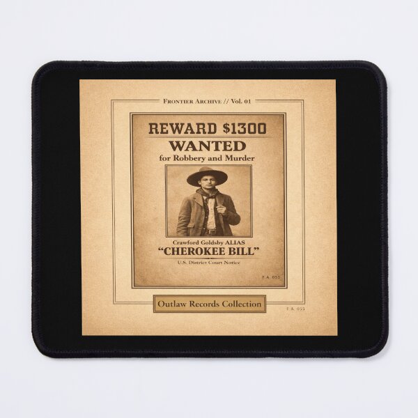 Item preview, Cherokee Bill Wanted Poster Tee | Outlaw Records Collection Frontier Archive Design designed and sold by POD DYNASTY.