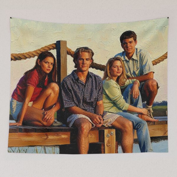 Item preview, Capeside Summer: Dawson's Creek Cast Dockside Portrait designed and sold by Art's Diner.