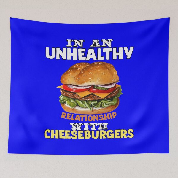 Item preview, Fast Food In An Unhealthy Relationship With Cheeseburgers designed and sold by fantasticdesign.