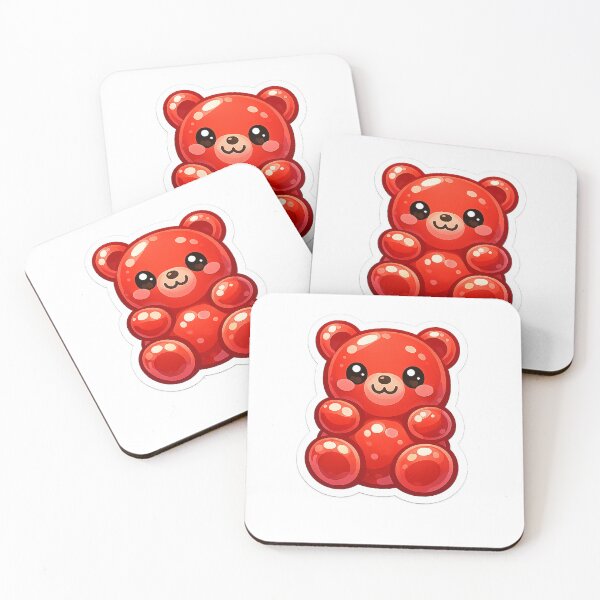 Item preview, Cute Kawaii Red Gummy Bear Candy designed and sold by MIArt Studio.