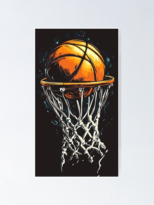 Thumbnail 1 of 3, Poster, Basketball designed and sold by HASHTAG2020.