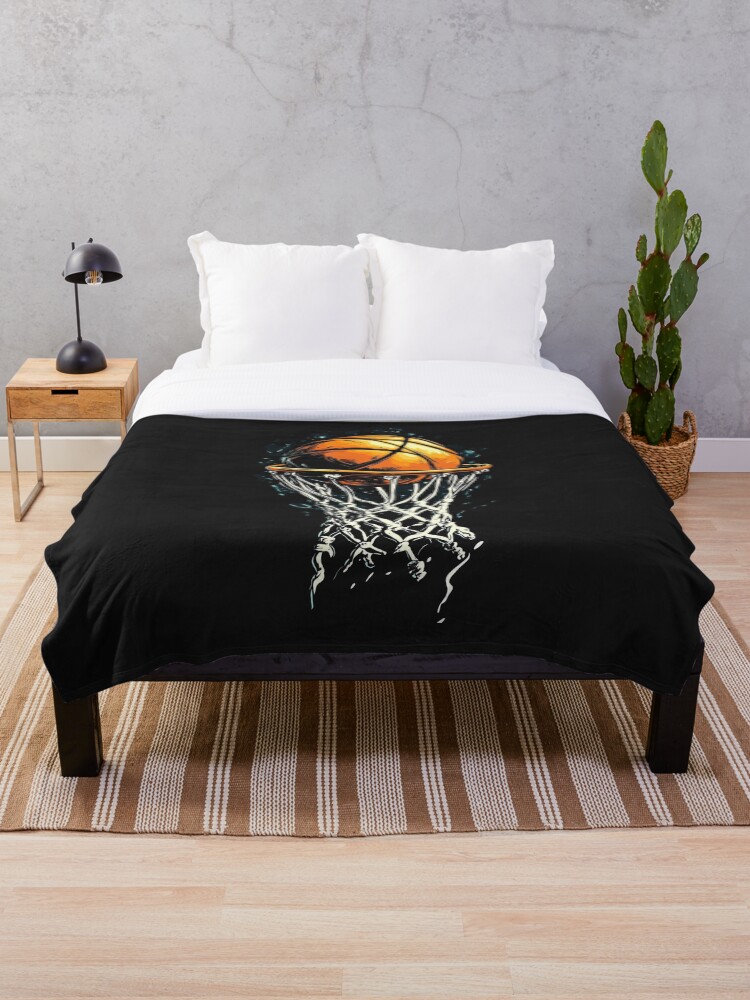 Thumbnail 1 of 6, Throw Blanket, Basketball designed and sold by HASHTAG2020.