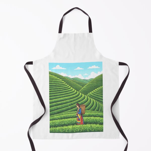 Item preview, Rize Tea Terraces - Vertical Emerald Green designed and sold by TheDesignDen21.