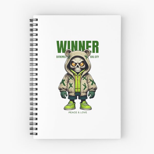 Item preview, Urban Skull Bear Winner — Edgy Streetwear Character in Oversized Jacket designed and sold by Colorful-Garden.