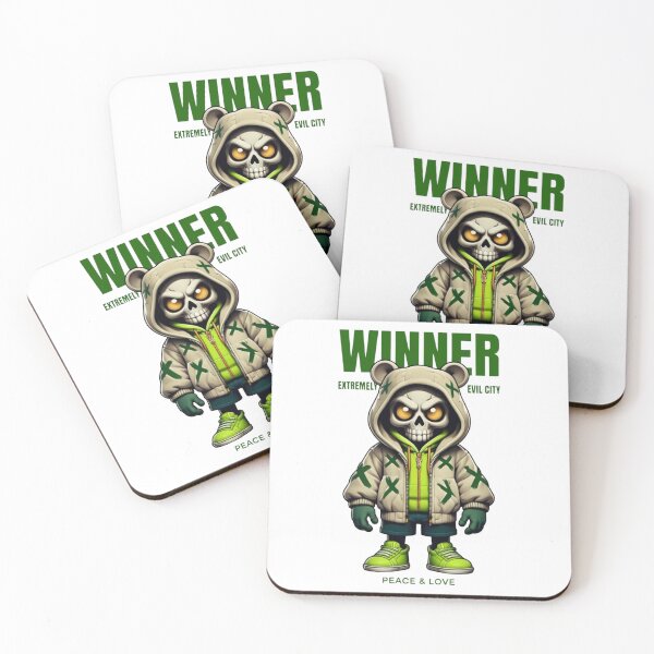 Item preview, Urban Skull Bear Winner — Edgy Streetwear Character in Oversized Jacket designed and sold by Colorful-Garden.